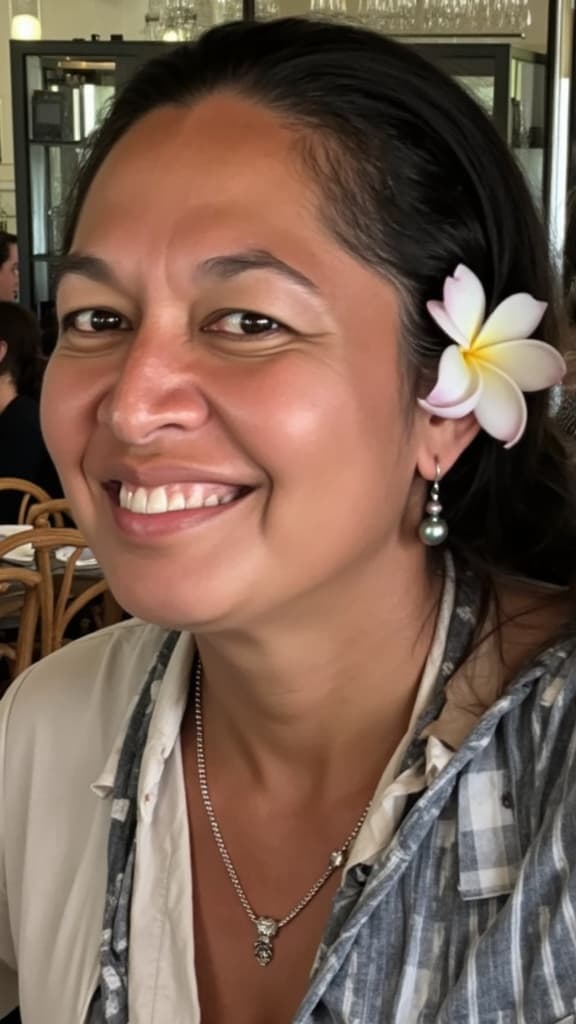 Tatiana in the Polynesian Girl tasting room